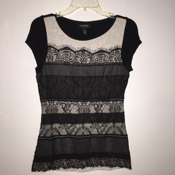 White House Black Market Tops - White House Black Market Lace T-shirt Size XS